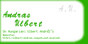 andras ulbert business card